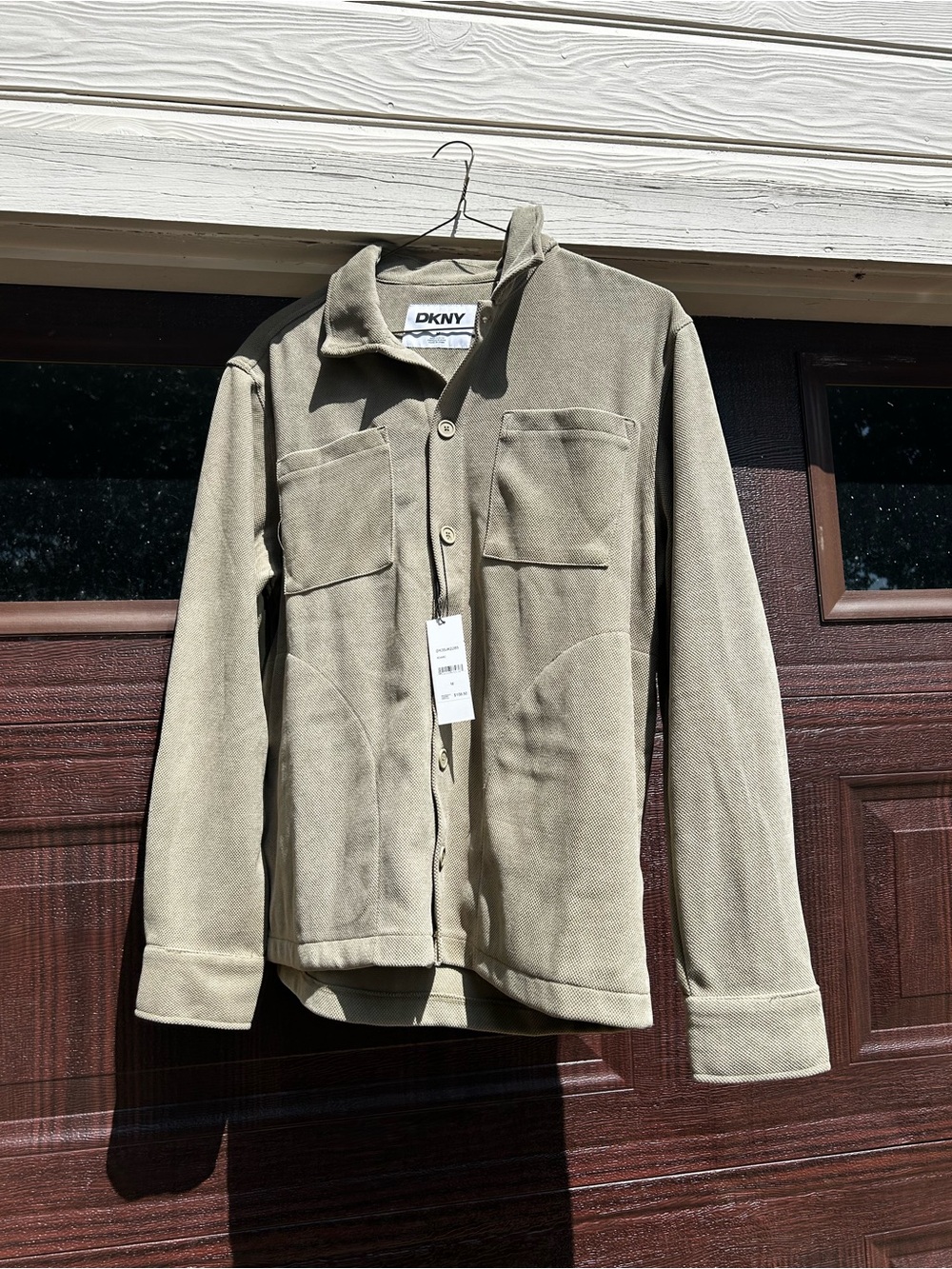 DKNY khaki Button-Up Shirt jacket